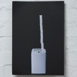 Josie Cavallaro: Spin, 2013. Washing machine, champagne glasses, sound, paper
