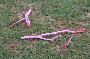 Sally Clarke Phantom Limbs (2014) sticks, paint