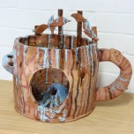 Jacqueline Larcombe, Ghost fish mug, 2016, earthenware, glaze